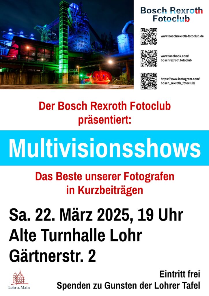 Multivisionsshow am 22.3.2025 @ Alte Turnhalle Lohr a. Main